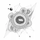 space, atoms, dna, universe  tattoo design idea