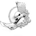 white dove tattoo design idea
