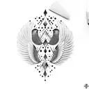 white dove tattoo design idea