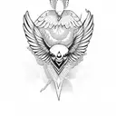 white dove tattoo design idea