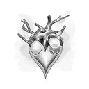 3 birds pulling heart  tattoo design idea