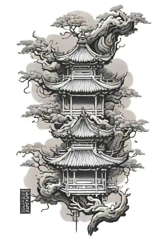 Chinese ink painting，hypocrisy，lie tattoo design idea