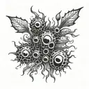 soot sprites forming tattoo design idea