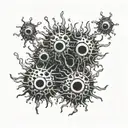 soot sprites forming tattoo design idea
