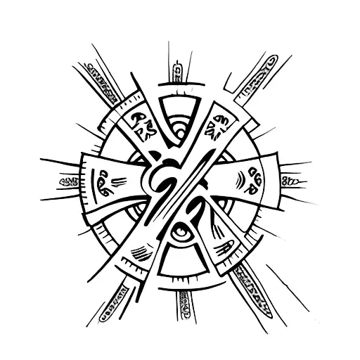 A delicate cross made with the word faith tattoo design idea