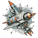 thomas spaceship  tattoo design idea