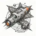 thomas spaceship  tattoo design idea