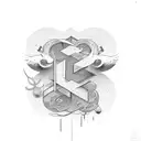 Typography tattoo design idea