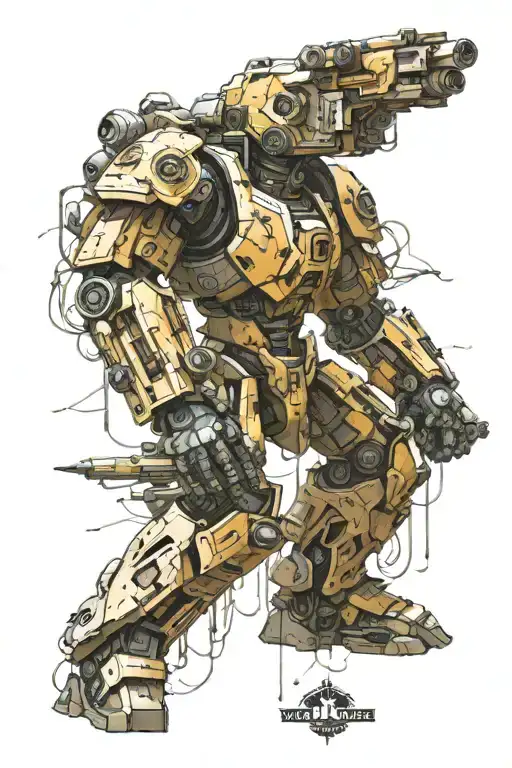 Warhammer 40K Tau Battlesuit tattoo design idea
