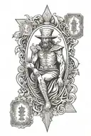 fool tarot card tattoo design idea