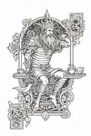fool tarot card tattoo design idea
