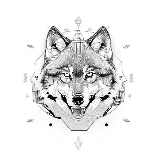 Wolf tattoo design idea