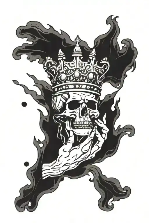 heavy lies the crown" tattoo design idea