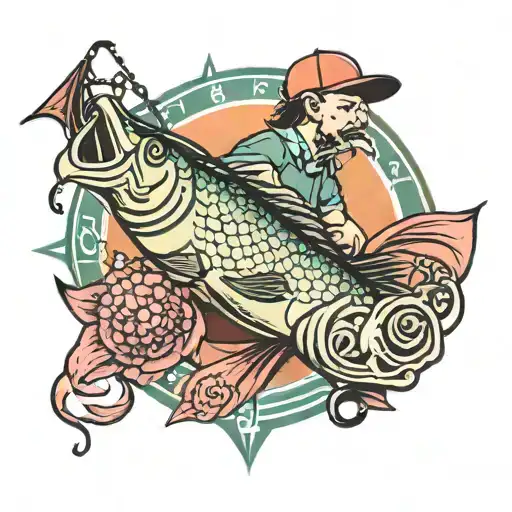 fishing, cancer, baseball diamond tattoo design idea
