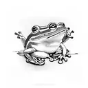  four locked frogs each representing one of the four elements tattoo design idea