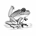  four locked frogs each representing one of the four elements tattoo design idea