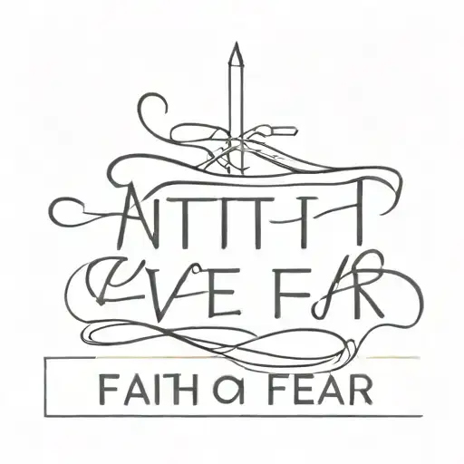 Faith Over Fear tattoo design idea