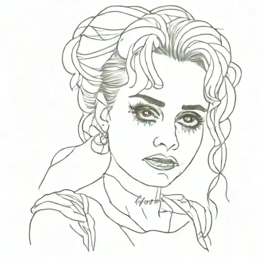 Helena Bonham Carter tattoo design idea