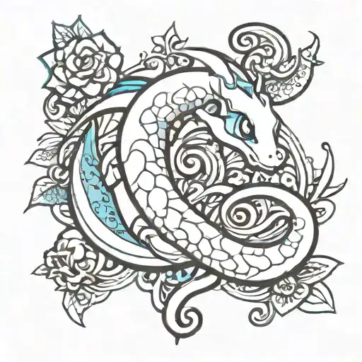 Dratini tattoo design idea