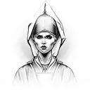 slutty nun wearing tactical military gear tattoo design idea