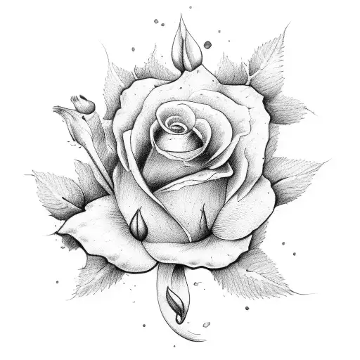july and october birth flower with names Edrine, Alex and Eirlys tattoo design idea