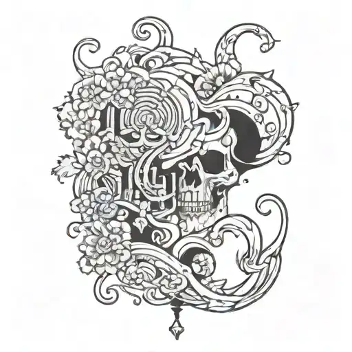 I want there to be loneliness and question marks tattoo design idea