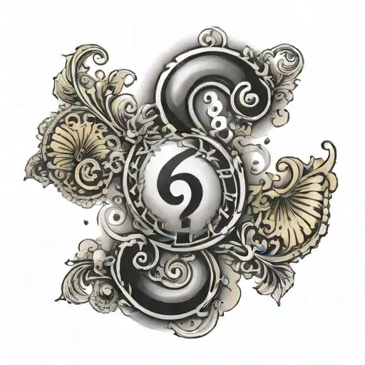 question mark and pessimism tattoo design idea