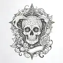 I want there to be loneliness and question marks tattoo design idea