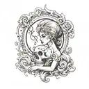 I want there to be loneliness and question marks tattoo design idea