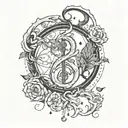 I want there to be loneliness and question marks tattoo design idea