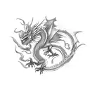 Dragon and phoenix tattoo design idea