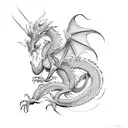 Dragon and phoenix tattoo design idea