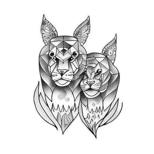 Couple Tattoo Animal Print Fake Tattoo Lion and Lioness Mandala Fake Tattoo  Nature Fake Tattoo Women Wrist Temp Tattoo - Etsy
