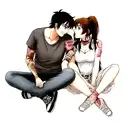 small matching  couples tattoos tattoo design idea