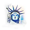cloud sleeve with statue of liberty tattoo design idea