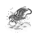 badminton shuttle tattoo design idea