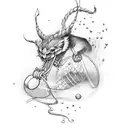 badminton shuttle tattoo design idea