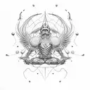 badminton shuttle tattoo design idea