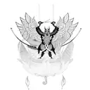 badminton shuttle tattoo design idea