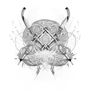 badminton shuttle tattoo design idea