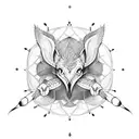 badminton shuttle tattoo design idea