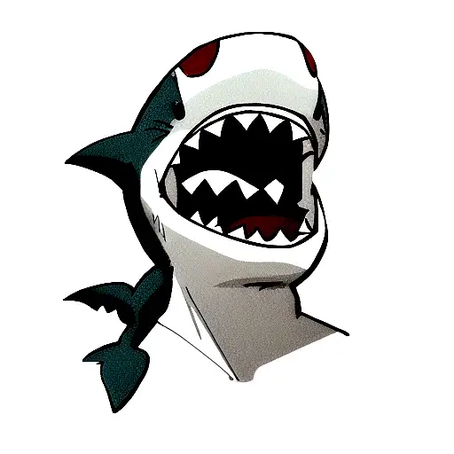 shark head tattoo design idea