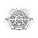 drift car tattoo design idea