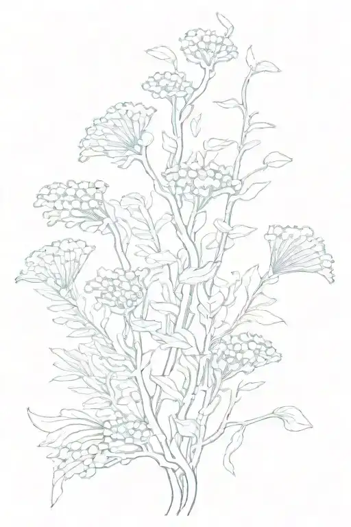 only kelp forest leeaves. tattoo design idea