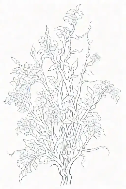 only kelp forest leeaves. tattoo design idea