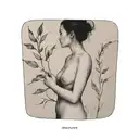 main subject is giant bladder kelp. no fish. tattoo design idea