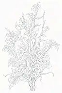 only kelp forest leeaves. tattoo design idea