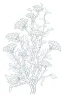 only kelp forest leeaves. tattoo design idea