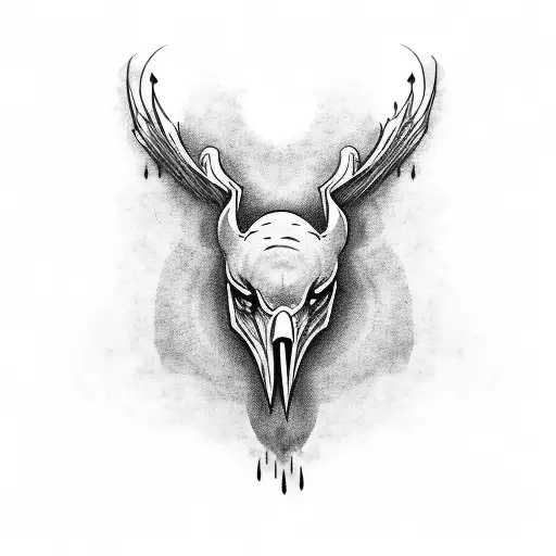 Raven tattoo design idea