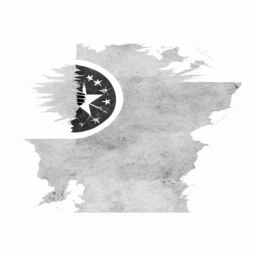 Dominican republic flag tattoo design idea